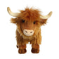 Aurora® Realistic Miyoni® Highland Cattle Stuffed Animal - Lifelike Detail - Cherished Companionship - Brown 10 Inches