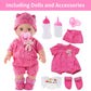 Dontno 12 Inch Baby Doll With Clothes And Accessories, Reborn Alive Baby Doll Feeding And Caring Set With Baby Bottles Diaper Nipple For Little Girls Pretend Play Set