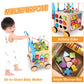 Woodmam 9-In-1 Wooden Activity Cube | Wooden Baby Walker, Sit-To-Stand Learning Walker Activity Center, Early Educational Push & Pull Toys For Baby Toddler Boys Girls, Height & Brake Adjustable