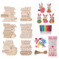 Hbell Easter Wooden Crafts Wood Ornaments Kits,Easter Wooden Rabbits Crafts Diy Bunny Hanging Set For Kids Easter Party Supplies