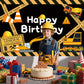 Cute Construction Birthday Party Backdrop Under Construction Happy Birthday Banner Excavator Bulldozer Cement Mixer Photography