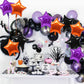 TONIFUL 30Pcs 18 Inch Large Orange Black Purple Star Shape Foil Balloons Big Stars Helium Mylar Ballons for Halloween Birthday W