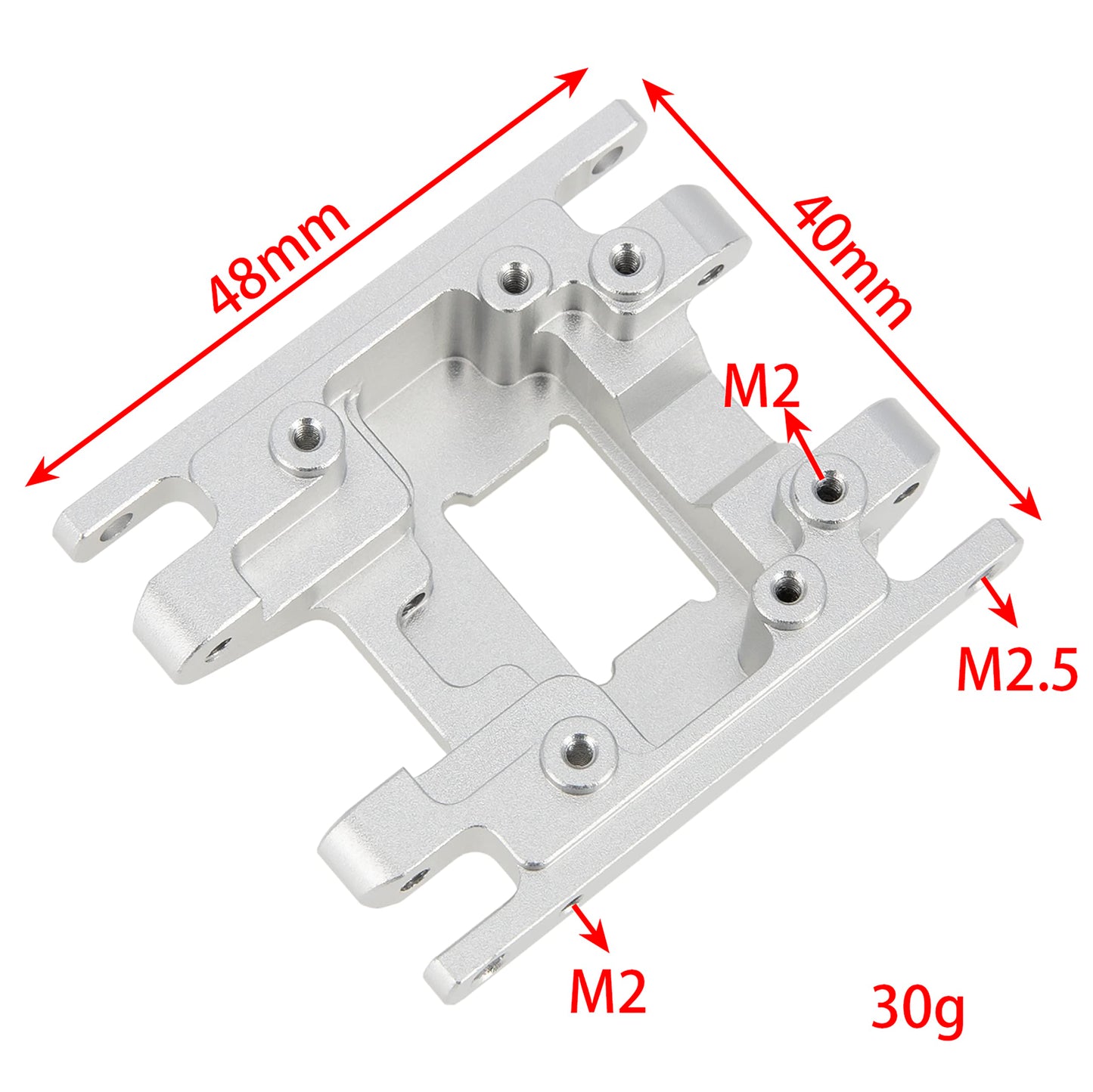 MEUS RACING TRX4M Skid Plate Transmission Plate for TRX4M Defender, Bronco etc.,Silver