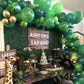 Funhot Green Balloons Set, 60 Pcs Green Gold White Balloons, 12 Inch Dark Green Emerald Green Lime Green Metallic Gold Latex Bal
