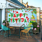 DIZHI Green Vinyl Happy Birthday Party Backdrop Banner 5x3ft for Photography Booth Props Baby Shower Decor Model DZ-22080801