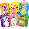36 Sheet Easter Stickers For Kids,Easter Basket Stuffers,Make A Face Easter Stickers With Easter Animal Egg Themed,Make Your Own