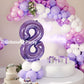 Rainbowq Party 8 Balloon Number 40 Inch For Boy Or Girl Big Purple 0-9 Foil Mylar Large 8 Number Balloon Happy 8Th Birthday Part