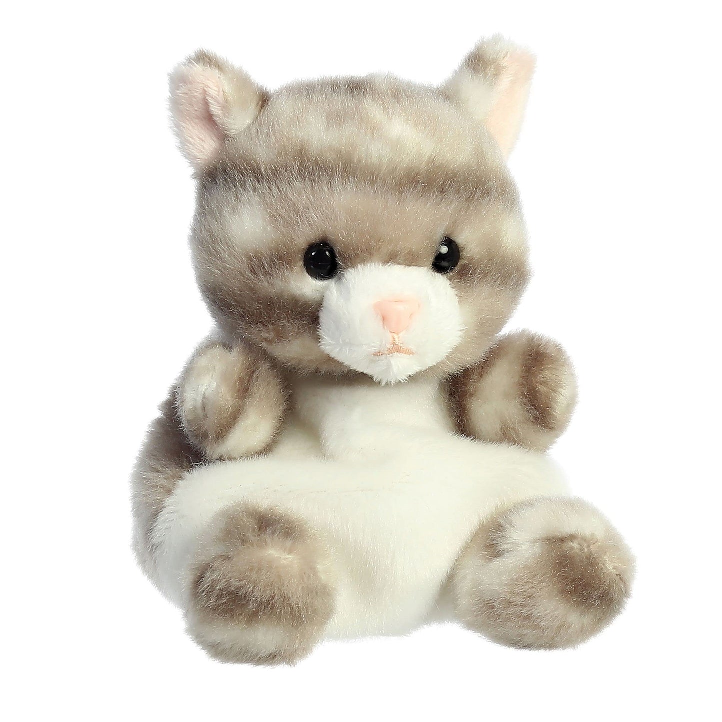 Aurora® Silver Kitty™ Pocket-Sized Stuffed Animal - Gray Mini 5 Inches, Collectible Polyester Plush Toy