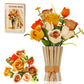 Chanbrick Roses Building Set Flowers Bouquet With Vase Botanical Collection For Adults -868Pcs