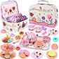 Lajeje Tea Set for Little Girls, Birthday Gift for Age 3 4 5 6 Year Old, Toddler Toys Tea Party Set for Little Girls, Princess K