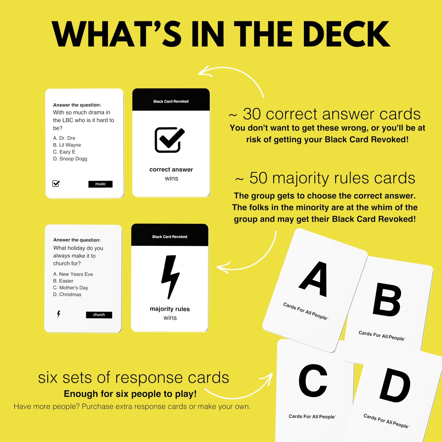 Black Card Revoked Fifth Edition - Fun Game for All Events | Black Color | Model B07ZXR31DL