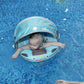 Baby Float With Canopy Non Inflatable Mambobaby Float Pool Floats, Sun Protection Baby Swimming Float Add Tail Avoid Flip Over S