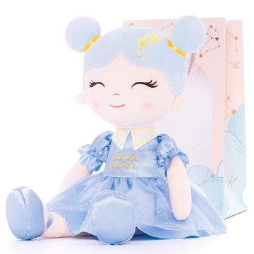 Arteeksdoll Baby Girl Gifts Plush Dolls Constellations Zodiac Doll Birthday Gift 17 Inches Aquari