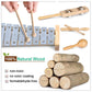 LOOIKOOS Wooden Toddler Musical Instruments Set, Eco-Friendly, 9" Percussion Toys for Kids, Natural Wood Color, Includes Storage Bag