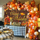 Happy Thanksgiving Backdrop 10x8FT Give Thanks Fall Harvest Photography Background Maple Leaves Turkey Pumpkin Themed Banner for