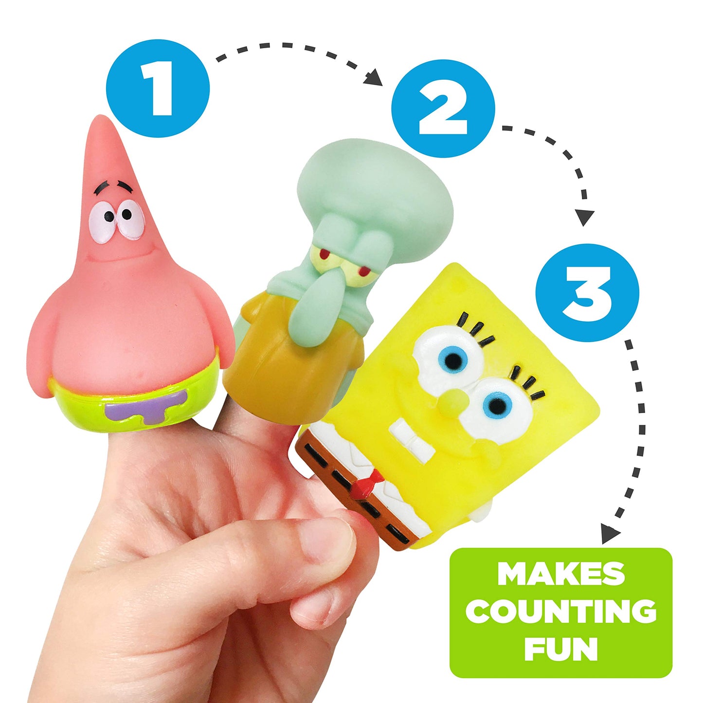 Nickelodeon Spongebob Finger Puppets - Party Favors, Educational, Classroom Rewards, Bath Toys