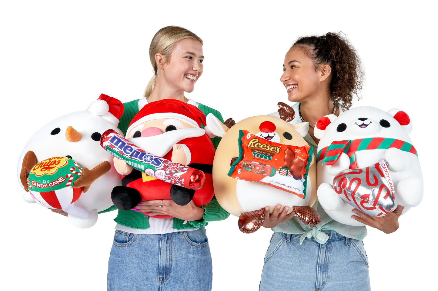 Snackles Christmas Reindeer & Reeses Peanut Butter 14 Inch Plush By Zuru, Ultra Soft Plush, Collectible Plush With Real Licensed Brands, Stuffed Animal, Giftable, Holiday
