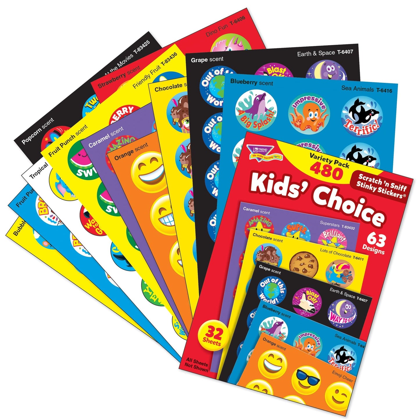 TREND ENTERPRISES: Kids Choice, Scented Scratch N Sniff Stinky Stickers, Fun for Rewards, Incentives, Crafts and as Collectibl