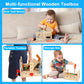 Vextronic Kids Tool Set, Wooden Toddler Tool Set with Tool Box/Bench, Montessori Toys for 1 2 3 4 5 6 Year Old, Play Toy Tools K