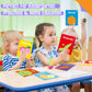 51 Pcs Spanish Baby Cognitive Flashcards, Double Sided Printed 7 In 1 Colorful Cards Alphabet, Numbers, Foods, Animals, Shapes,