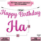 Katchon Glitter Hot Pink Happy Birthday Banner - 10 Feet | Cursive Letters, Birthday Decorations | Backdrop For Pink Party Decorations