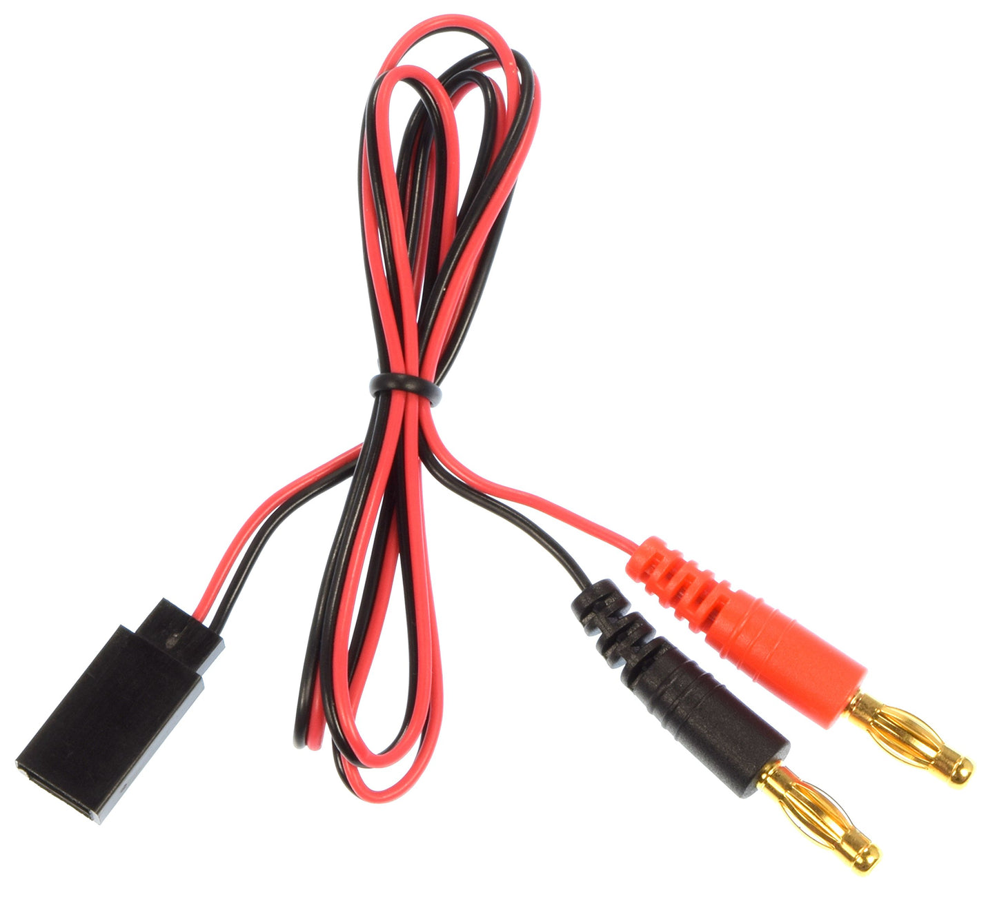 Apex RC Products Futaba Style Receiver Plug -> 4mm Banana Plug Charge Lead - 2 Pack #1420