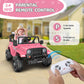 ARBELI 12V Ride On Truck Car with Remote Control, Kids Electric Vehicles with Bluetooth Music, Horn, 3 Speeds, 4 LED Lights, Sof