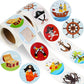 1000 Pieces Pirate Stickers Fun Pirate Themed Stickers Assorted Pirate Roll Stickers Pirate Wall Decals Pirate Birthday Party Fa