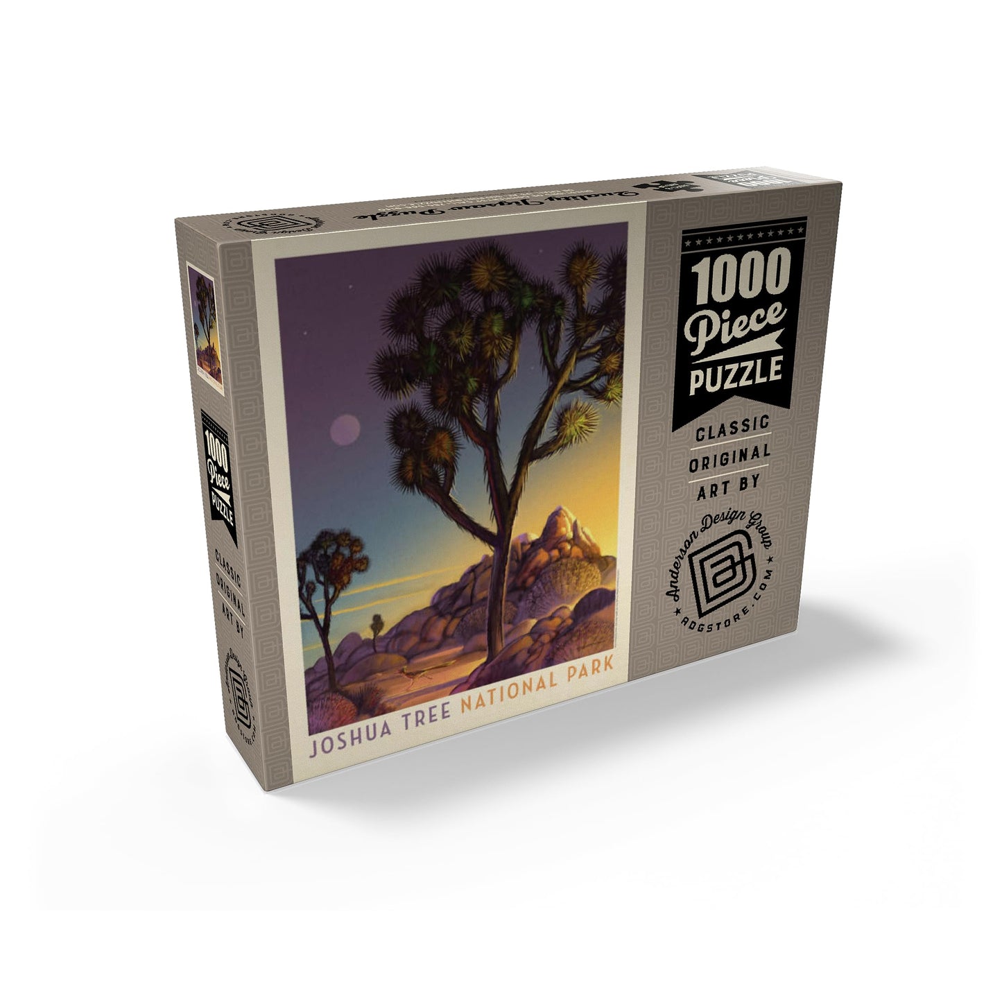 Mypuzzle Joshua Tree National Park: Into The Evening, Vintage Poster - Premium 1000 Piece Jigsaw Puzzle For Adults