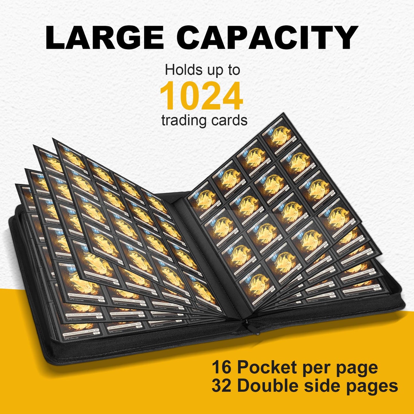 Qurhafoo 1024 Pocket Trading Card Binder Compatible with Pokemon TCG M Toytooth Qurhafoo 1024 Pocket Trading Card Binder Compatible with Pokemon TCG M Toytooth