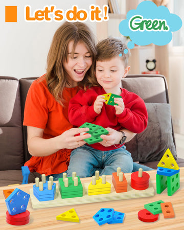 Montessori Toys For 1 2 3 Year Old Boy Girl, Toys For Ages 2-4 0-2 Toddlers Kids Baby, 1 2 Year Old Boy Girl Birthday Gifts, Woo