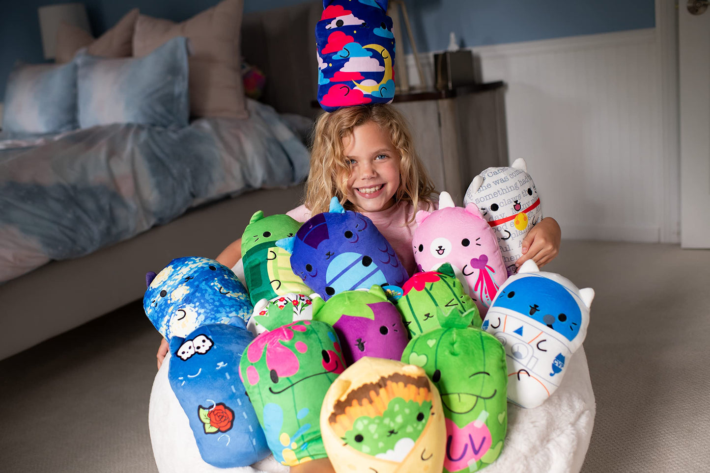 Cats Vs Pickles - Jumbo- Luv Pickle - Super Soft And Squishy Stuffed Bean-Filled Plushies - Great Toys For Boys And Girls. Collect These As Desk Pets, Fidget Toys, Or Sensory Toys.