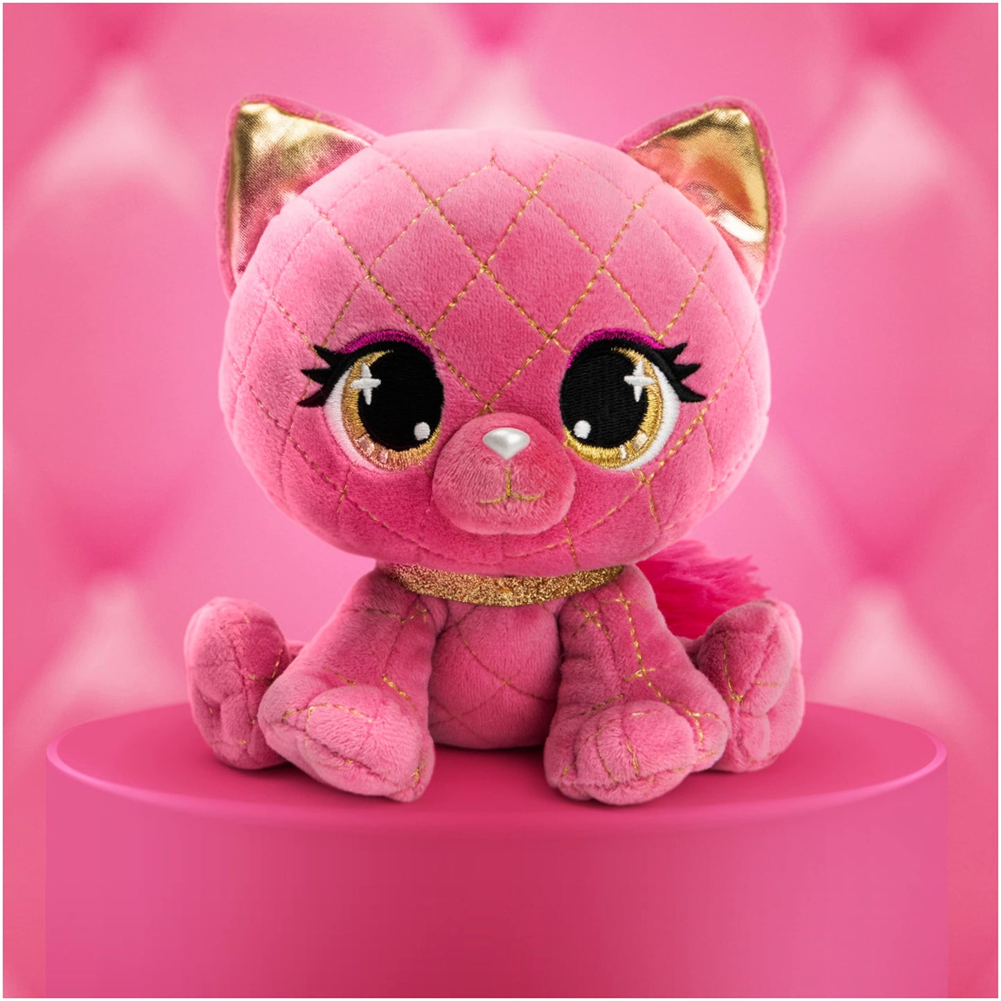P.Lushes by GUND Madame Purrnel Premium Cat Stuffed Animal, Pink and Gold, 9” Plush Toy for Fashionable Pets