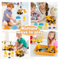 WICOTOO Sand Construction Kit,Sandbox,2.2lbs Magic Sand W/4 Take Apart Construction Trucks,Tower Crane,8 Sand Molds,4 Worker Fig