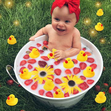 60Pcs Rubber Duck - Bath Toys - Pool Toys - Mini Ducks Bulk For Kids Baby Shower Decorations Birthday Party Favors Gift Classroo