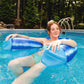 Big Joe Shaka Sling XL Pool Float, Ripple Blue, Doubled-Sided Mesh, Quick Draining Fabric, No Inflation Needed