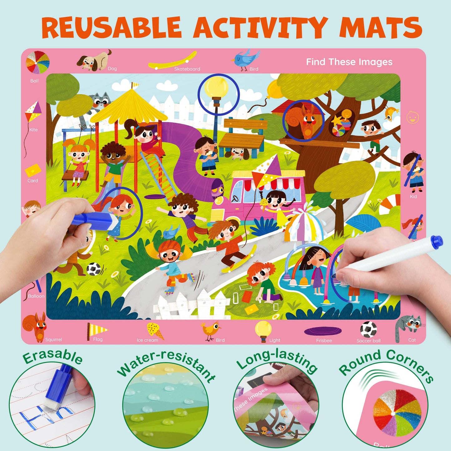 Benben Preschool Learning Activities, 28 Pages, Search And Find Books, Busy Book Travel Game For Road Trip, Kindergarten Educational Toys, Birthday Gift For Kids Toddlers Ages 3 4 5 6