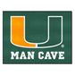 FANMATS 14665 University of Miami All-Star Mat - Man Cave | Green | 33.75x42.5 | U Primary Logo