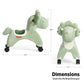 Radio Flyer Dash Dinosaur Ride On Toy for Toddlers, Large Green Plastic, Model 691Z
