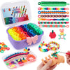 IQBOX Bracelet Making Kit Arts and Crafts for Girls Ages 8-12, Weaving Loom Rainbow Bands DIY Toys Birthday Gifts for Kids 6 7 9