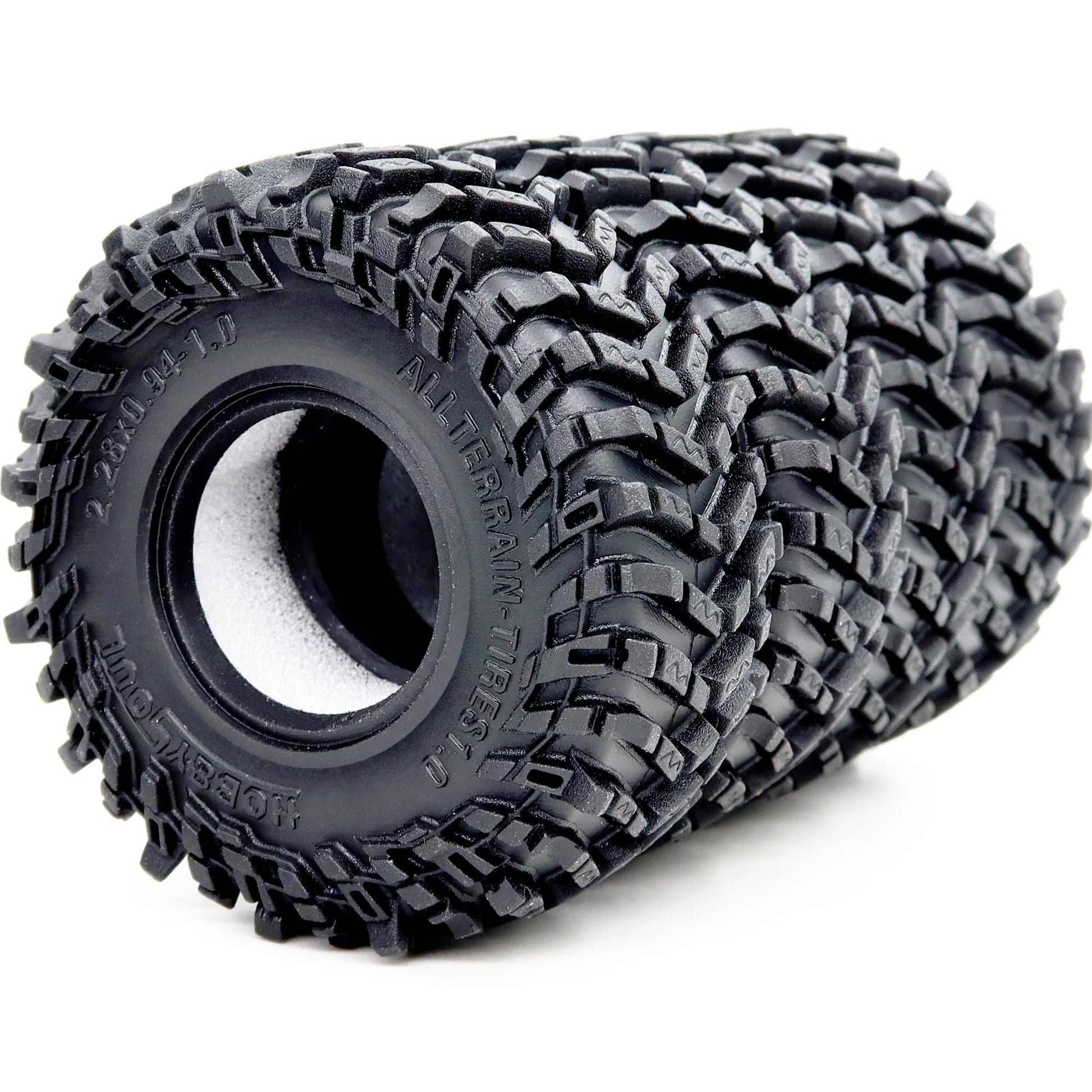 Hobbysoul 1.0 Tires 58Mm Tall All Terrain Super Soft Sticky Mud Tyre For Rc Crawler 1/24 Scx24 1/18 Trx4M Upgrades