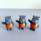 Jxueych Rebellious Hippo Figurine, Miniature Resin Hippo Standing 3.5 Inch, Adorable Mini Hippo - The Cutest Addition To Your De