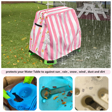 Aacabo Kids Water Table Cover Fit Rain Showers Splash Pond Water Table,Waterproof Dust Proof Anti-UV Outdoor Toys Cover-Cover on