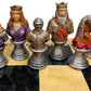 Medieval Times Crusades RED & Green Busts Set of Chess Men Pieces Hand Painted - NO Board