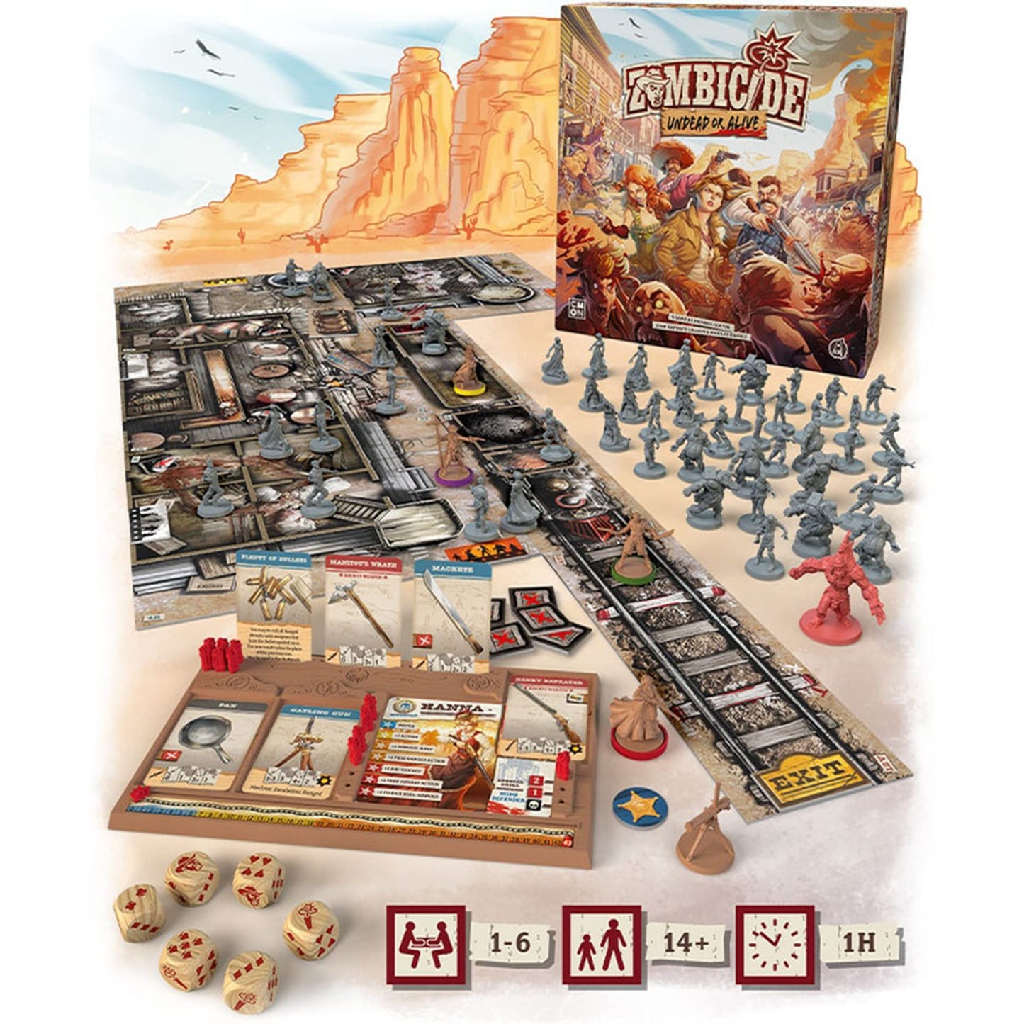 CMON Zombicide: Undead or Alive Board Game | Strategy Game for 1-6 Players | Ages 14+ | 12x10x12 inches | Multicolor