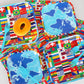 96 Pcs International World Flags Plates And Napkins Party Supplies Travel Trip Around The Globe Tableware Set Retirement Party D
