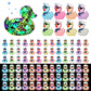 Lasuroa 80Pcs Mini Luminous Ducks, Mini Resin Sailor Cruise Ducks With Sunglasses Tiny Resin Figures Duck Resin Ducks Miniature 