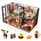 Foyucool DIY Miniature House Kit  Dollhouse Kit with Furnitures  1:24 Mini House Making Kit for for mature-themed to Building  Father's Day/Home Decorations/Gifts for Family and Friends  Loft
