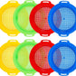 Suwimut 8 Pack Sand Sifter Sieves for Kids Beach Sand Toys, 9.75 x 8.75 Inch Plastic Sand Sifting Pan Sand Strainer for Gardenin