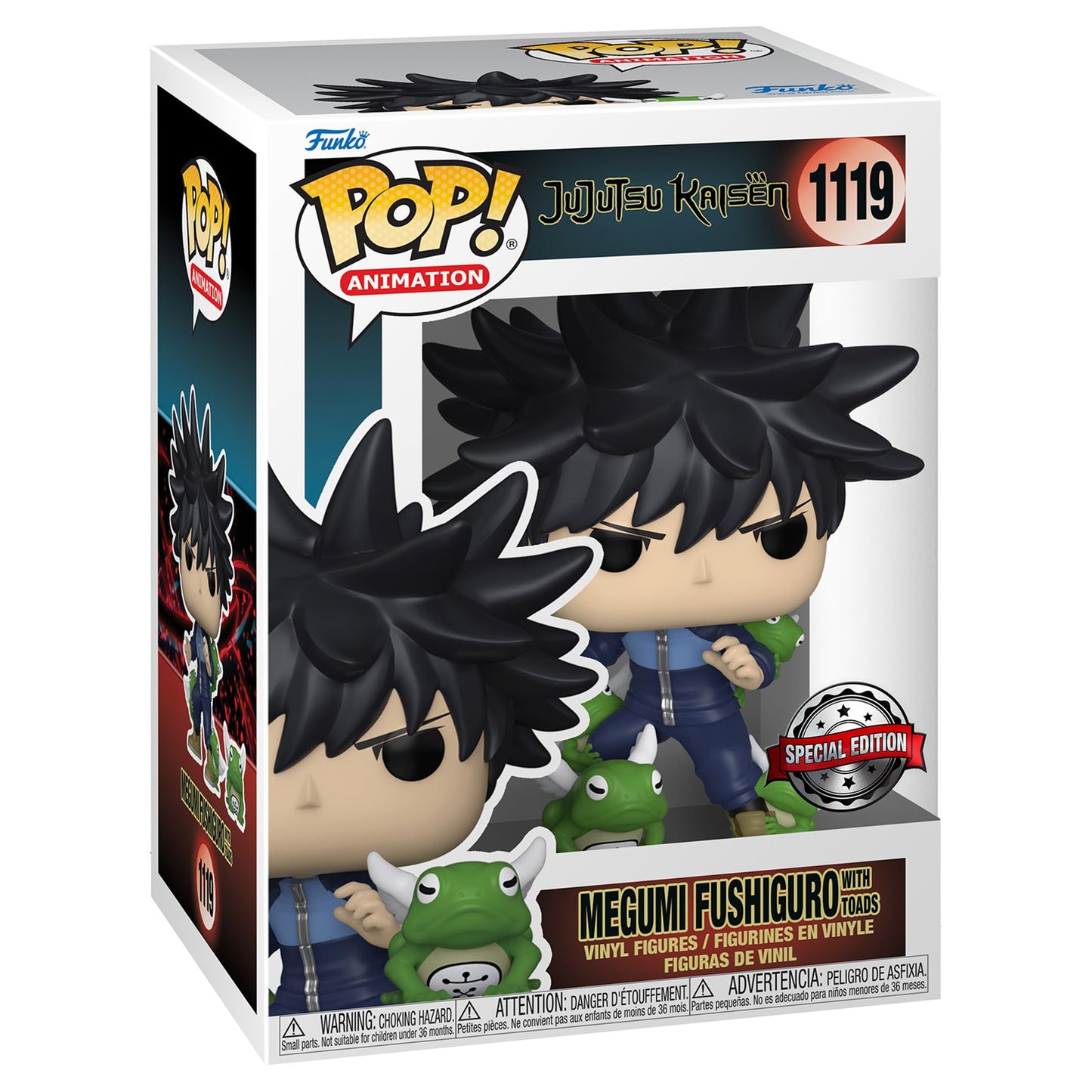 Funko Pop! JJK Megumi Fushiguro with Toads Vinyl Figure - Collectable Anime Toy - Standard Size, Multicolor, Model 64495